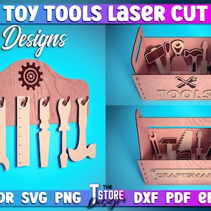 Toy Tools Laser Cut SVG | Toy Tools SVG Design | Baby Toys Laser Design | CNC Files