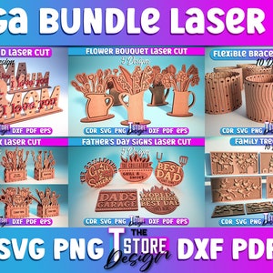 Lasergesneden megabundel SVG CNC-bestanden Gravure SVG afbeelding 7