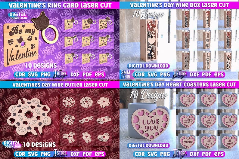 Valentines Day Laser Cut Mega Bundle, 321 Valentine's Day Mega Bundle ...