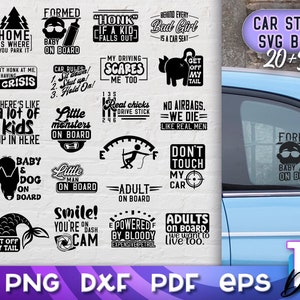 Car Stickers SVG Bundle | Car Decals SVG | Vehicle Decal SVG v.2