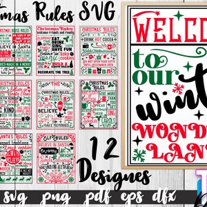 Christmas Rules SVG Bunde | Christmas Family Design