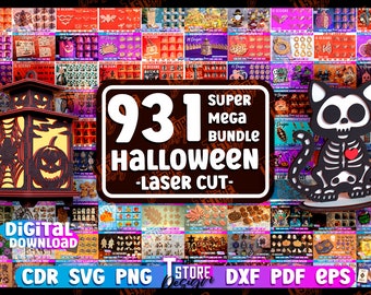 931 Halloween Laser Cut Mega Bundle, Halloween Laser Cut Designs, Halloween Super Mega Laser  Bundle, 3D Halloween Laser Cut Files, Ouija