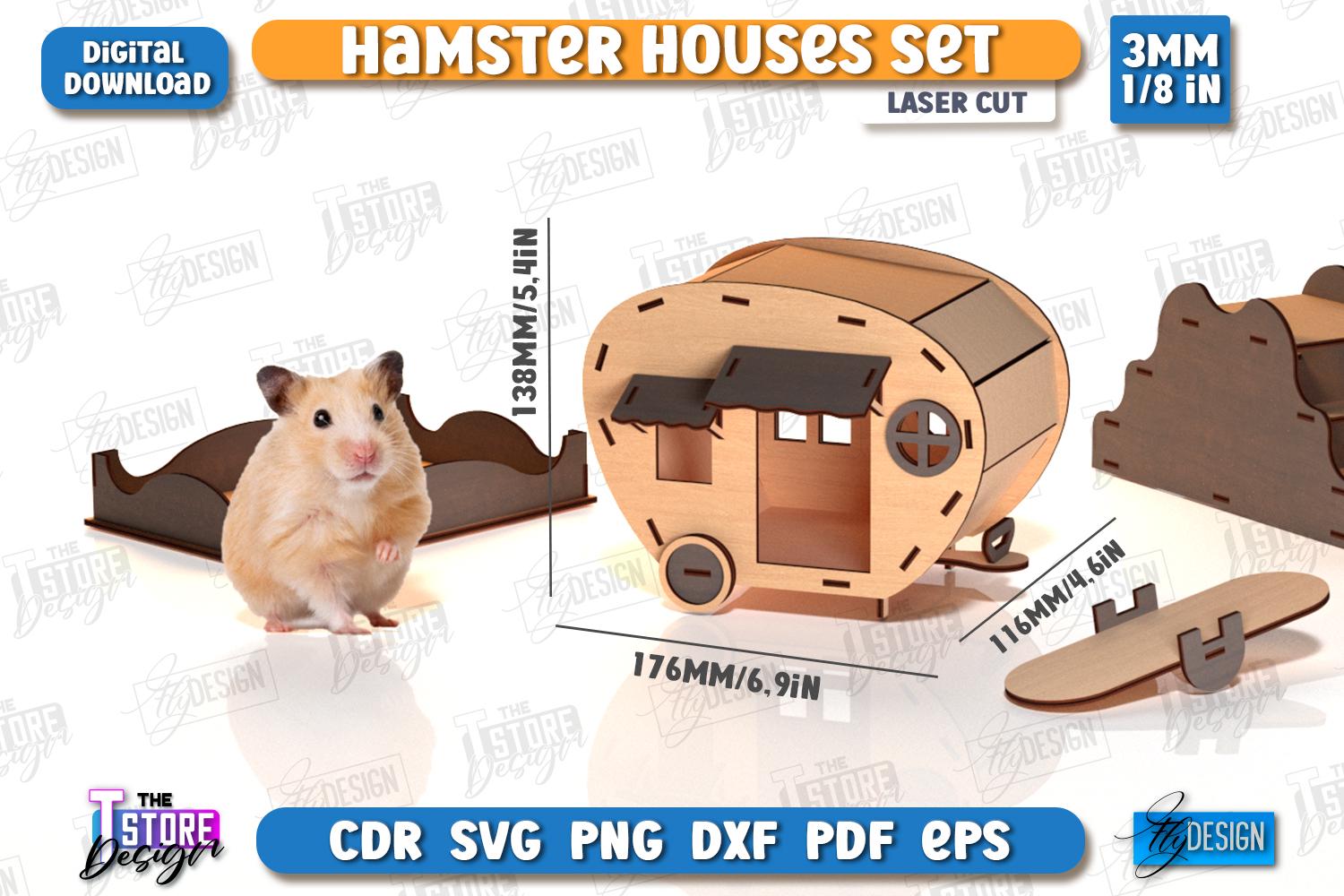 Hamster Houses Laser Cut Bundle, Custom Hamster Hideout, Cage ...