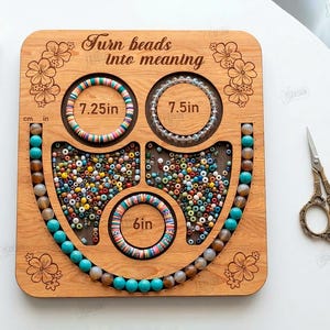 Bead Tray Laser Cut  - DIY Bracelet CNC - Jewelry Organizer Board - Bracelet Design Template - Beading Layout Tool Gift svg