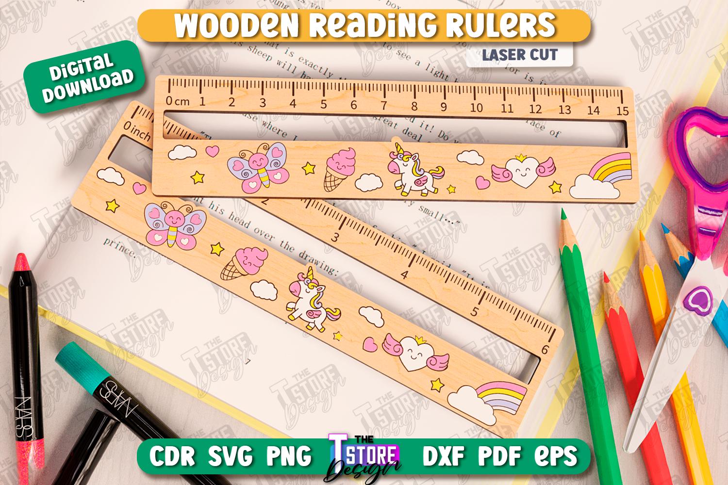 Personalized Wooden Reading Ruler Lasercut Bundle, Wooden Ruler With ...