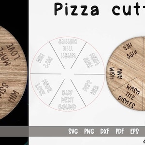 Pizza Cutter Laser Cut / Diseño SVG de cocina / Archivos de corte láser / Juego de mesa de pizza imagen 4