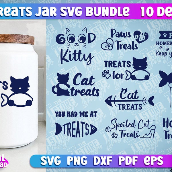 Cat Treats, Cat Treats svg, Cat treat jar, cat treat container, cat treat jar svg, cat treat sticker, cats svg, cats quotes, Cat Lover SVG