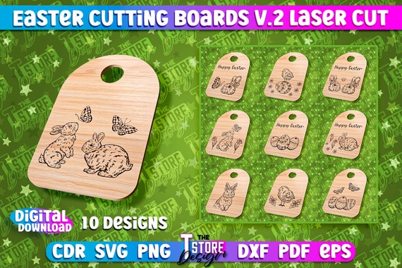 イースターバニーカッティングボード | イースターキッチンデザインSVG