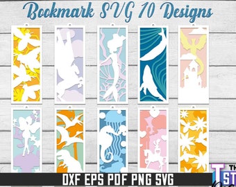 Bookmark SVG Bundle | Flower Book Lover SVG | Paper Boomark SVG Design