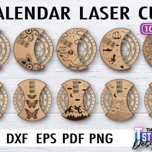 Calendar Laser Cut SVG Bundle | Home SVG Design | Laser Cut Files