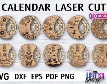 Calendar Laser Cut SVG Bundle | Home SVG Design | Laser Cut Files