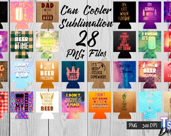 Porta-latas com sublimação | Pacote de frases para sublimação em porta-latas | Design PNG