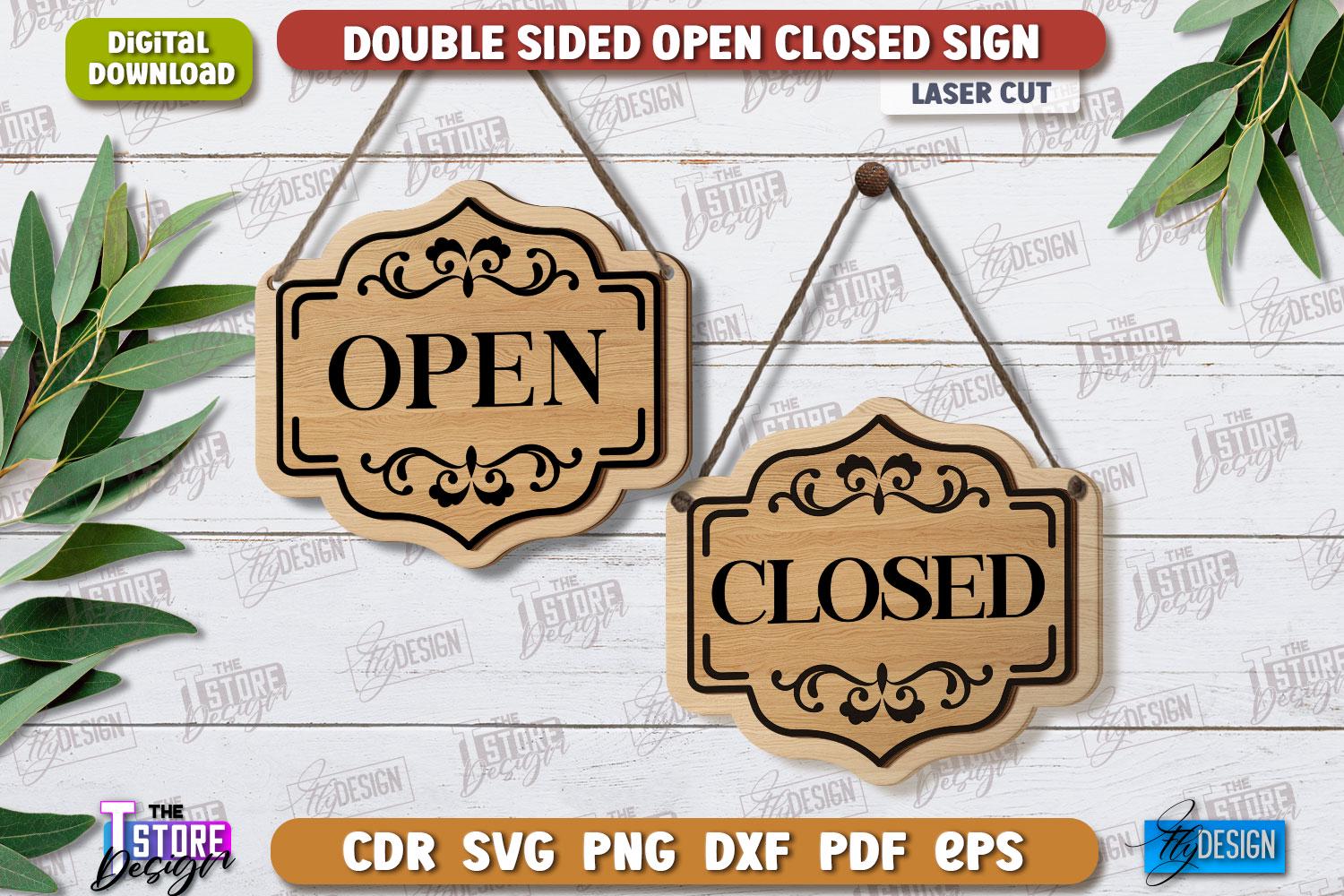 Window Close. Sign Svg 3d Double-sided Open Closed Sign Laser Cut Bundle, We Are Open We Are ...