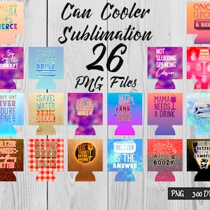 Can Holder Sublimation | Can Cooler Quotes Sublimation Bundle | PNG Design v.2