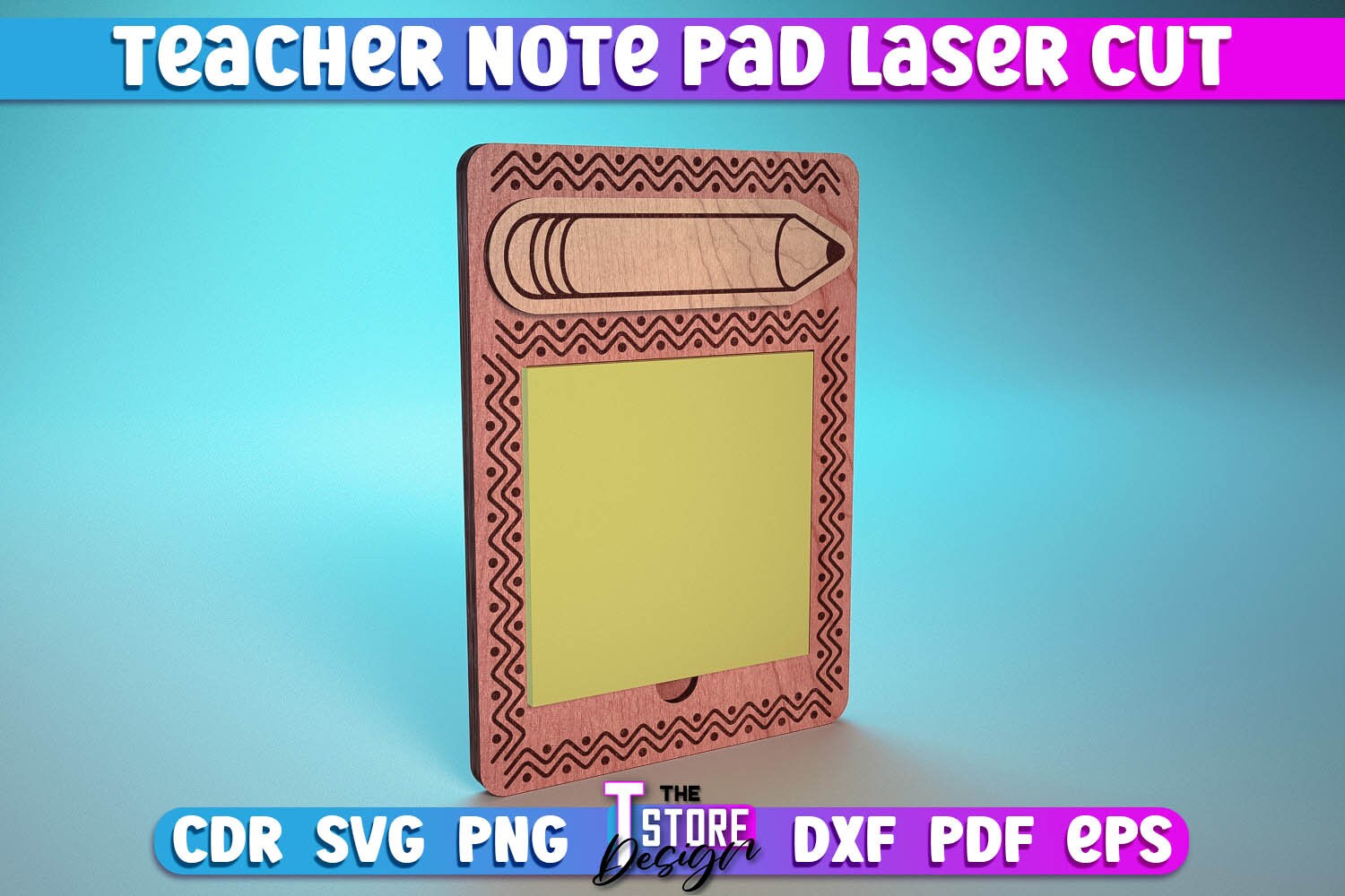 Teacher Note Pad Laser Cut SVG Bundle | Note Pad SVG Design | Laser Cut ...