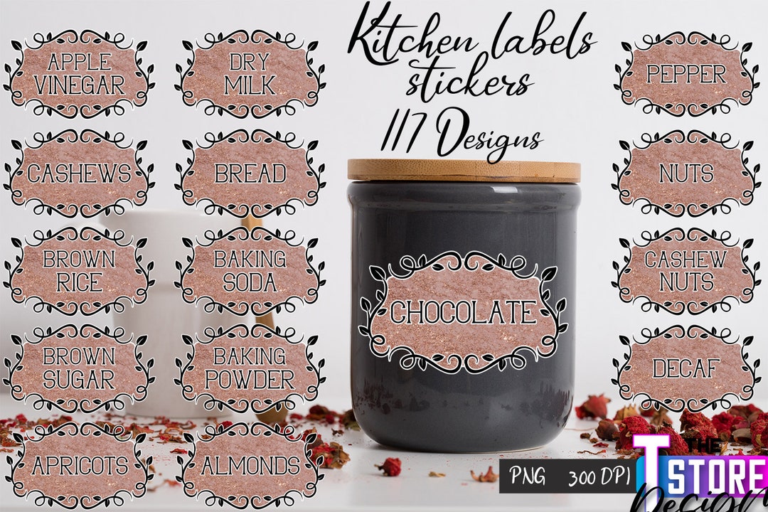 Kitchen Labels Stickers Kitchen PNG Design PNG Stickers - Etsy