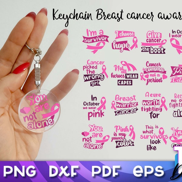 Breast Cancer Awareness Keychain SVG | Awareness SVG | SVG Design