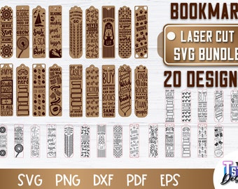 Marcador Laser Cut / Marcador SVG Design / Laser Cut Files