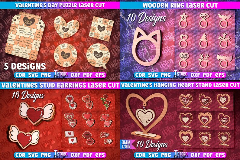 Valentine's Day Mega Laser Cut Bundle SVG | Huge Valentines | Mega ...