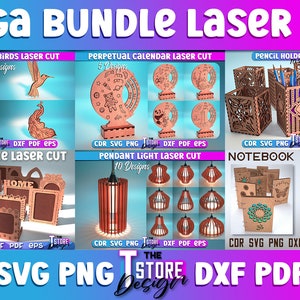 Laser geschnittenes Mega Bundle SVG CNC-Dateien Gravur SVG Bild 4