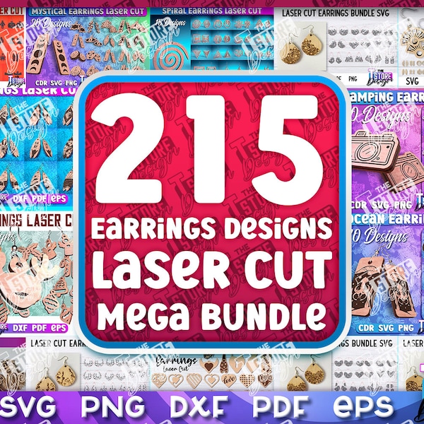 Earrigns Mega Bundle SVG Design | Accessories Cutting Files | Earrigns Mega Bundle | Engraving SVG