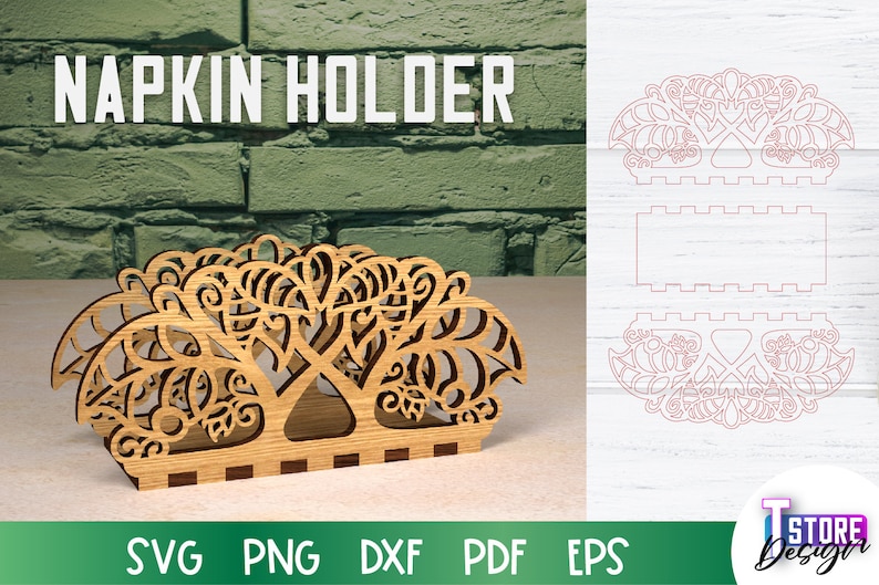 Napkin Holder Laser Cut SVG Bundle Napkin SVG Design Laser Etsy