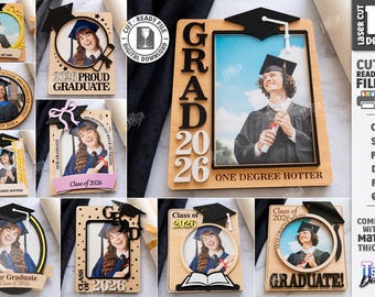 Graduation Photo Frame Laser Cut - Class Of 2026 Picture Frame - Senior Gift Keepsake - Graduation Decor svg