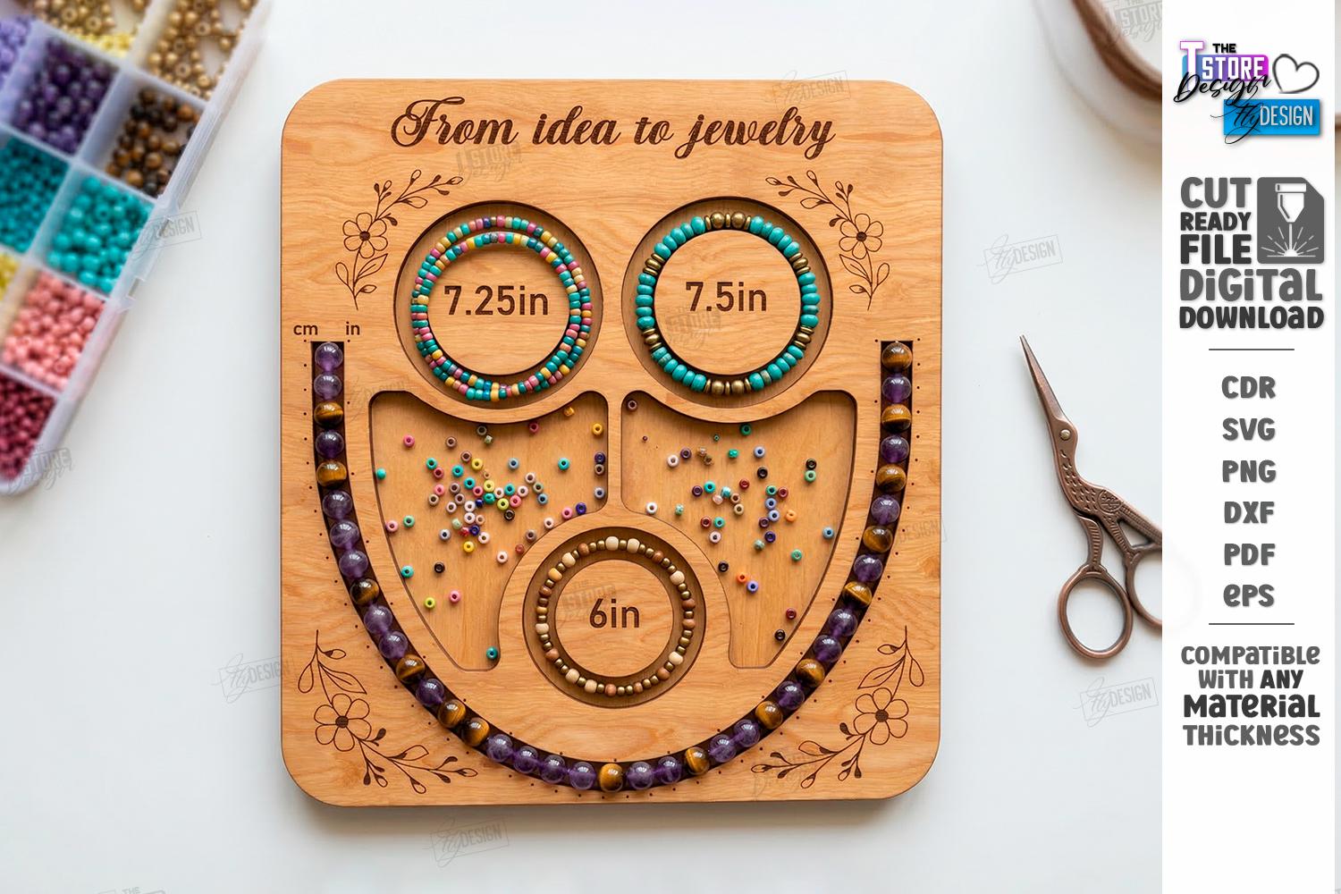 Bead Tray Laser Cut - DIY Bracelet CNC - Jewelry Organizer Board ...