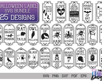 Vintage Halloween Labels SVG | Halloween Potion Labels v.2