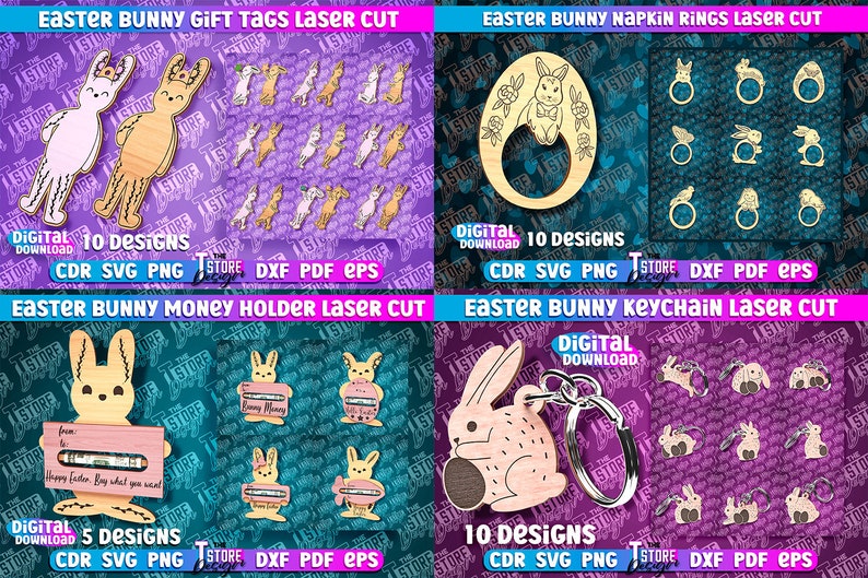 Easter Mega Bundle Mega Easter SVG Bundle Easter Laser Cut Mega Bundle Easter Lasercut Designs 3D Happy Easter laser cut zdjęcie 5