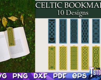 Celtic Bookmark SVG Bundle | Pagan Book Lover SVG | Celtic SVG Design