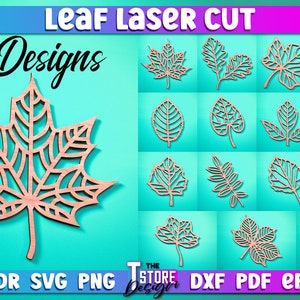 Blatt Laser Cut SVG Bundle | Blumen SVG Design | Blatt Laser Cut Dateien | CNC Dateien