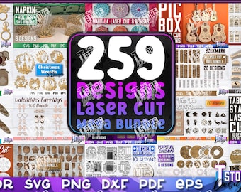 Laser Cut SVG Mega Bundle | Engraving SVG | CNC Files