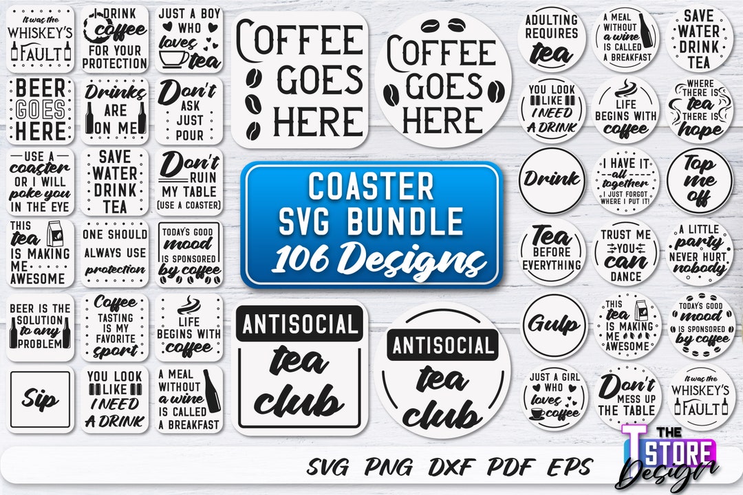 Coaster SVG Bundle Coaster Design SVG Funny Quotes - Etsy Australia