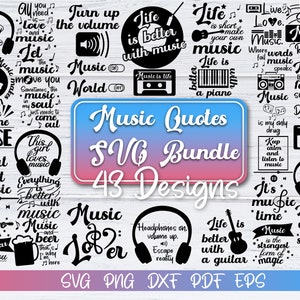 Music Quotes  SVG Bundle | Music SVG Design | Funny Sayings