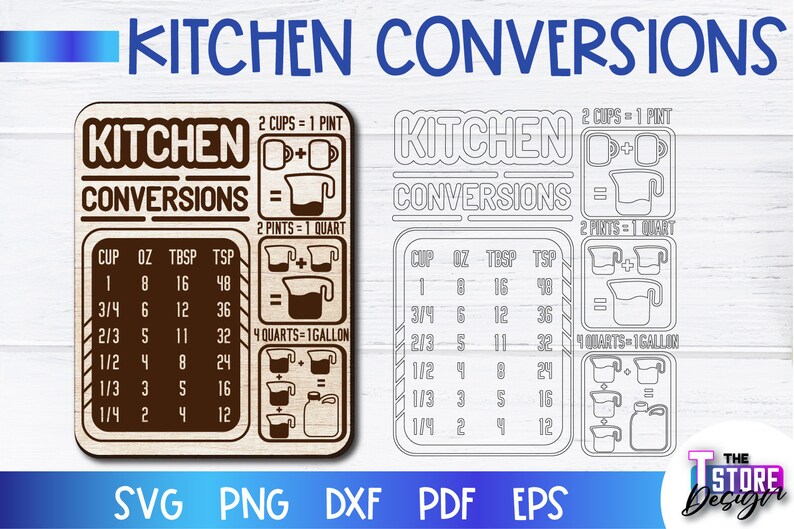 Kitchen Conversion Background Kitchen Conversions SVG Bundle | Kitchen Decoration SVG | Home Design ...