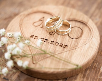 Ringkissen Hochzeit mit Personalisierung Ø 120mm