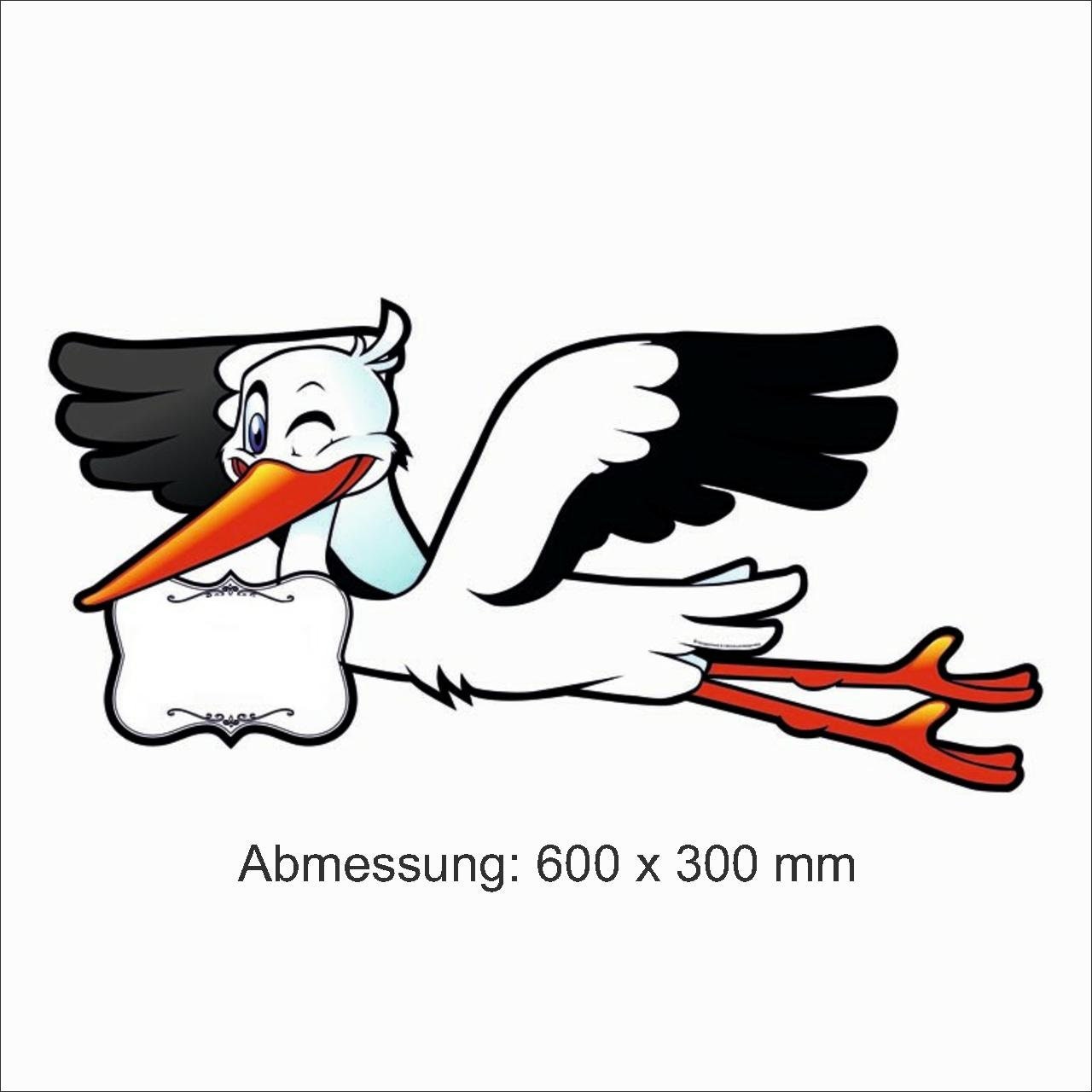 Storch zur Geburt aus Holz einseitig bedruckt Etsy.de