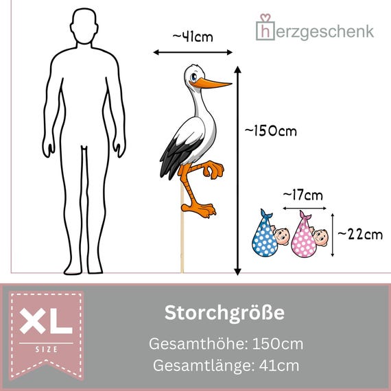NET TOYS Hängedeko Für Babyparty – 3-teilige Pinke Spiralen Mit Storch, Ideal Für Mädchen-Pullerparty