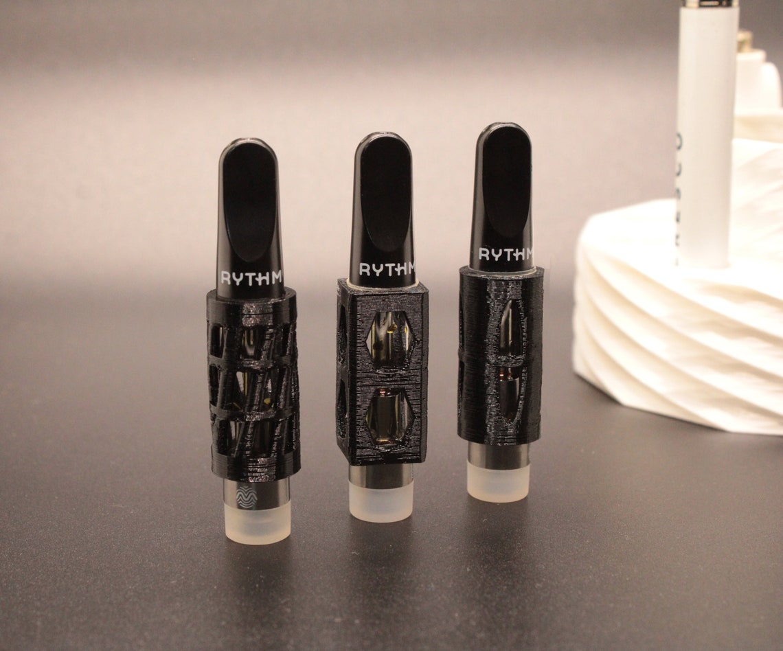 510 Vape Cartridge Protector Glass Cart Covers set of 3 Etsy