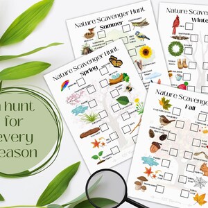 Nature Scavenger Hunts Bundle | Outdoor Activities | Printable Activities for Kids |