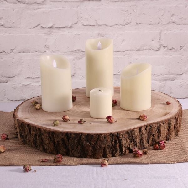 Wood Slice (XXL) 40-47cm  Decorative Wood Candle Holder Cake Stand Table Centerpiece