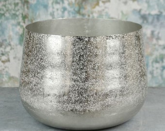 Silver plant pots deals