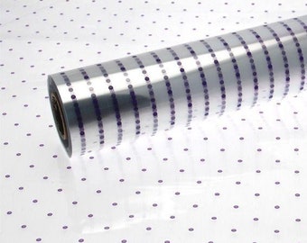 80cm Purple Dot Film Cellophane Wrap 100m Roll