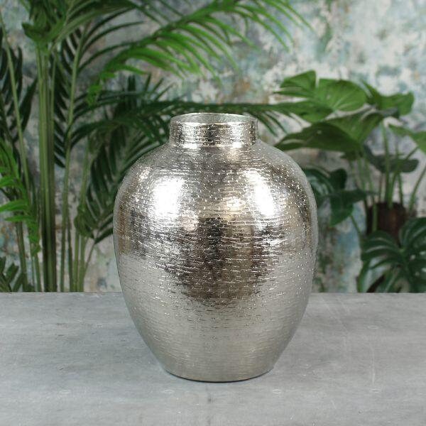 Vase Hampstead en métal argenté (26 cm x 21 cm) - Livraison rapide et gratuite au Royaume-Uni