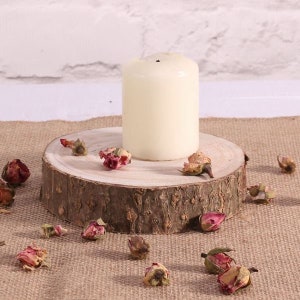 Wood Slice (XS) Decorative Wood Candle Holder Cake Stand Table Centerpiece- Fast & Free UK Delivery