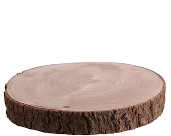 Wooden Tree Slice (M)  25-30cm Wood Slice Natural Log Tree Slice- Fast & Free UK Delivery
