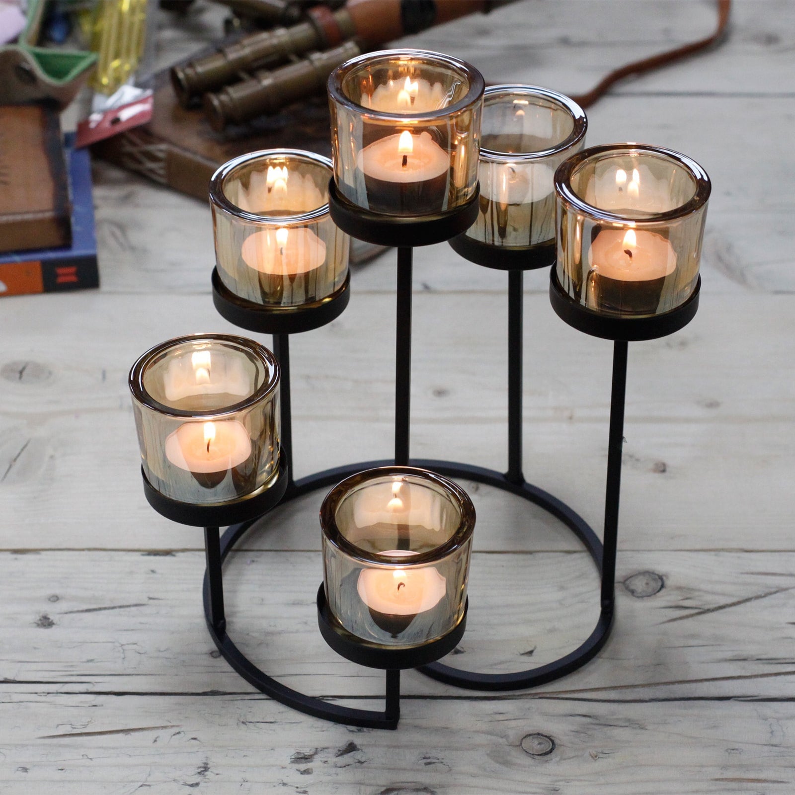 Iron tea light holders deals