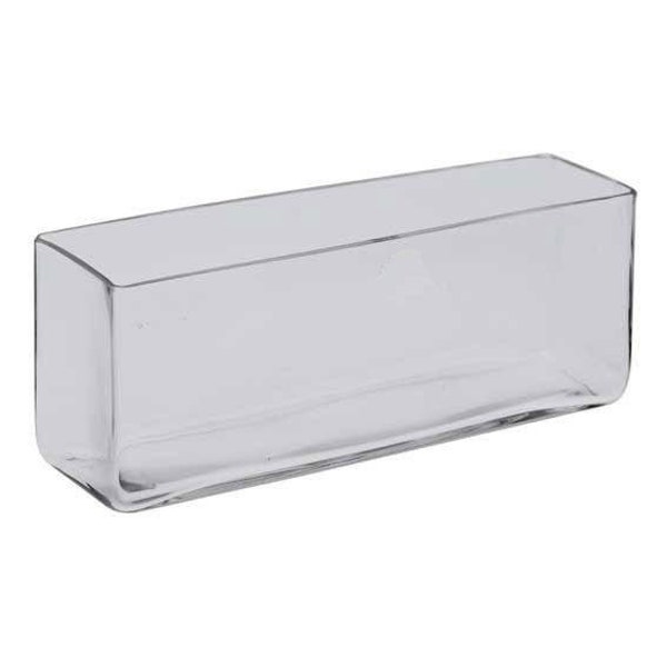 Glass Trough Rectangular Glass Vase Flower Arrangements Cube Planter 30cm x 11cm x 8cm