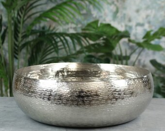 Silver Hampstead Bowl (Large) Decorative Bowl Metal Silver Decorative Bowl